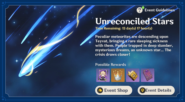 Genshin Impact Unreconciled Stars Event