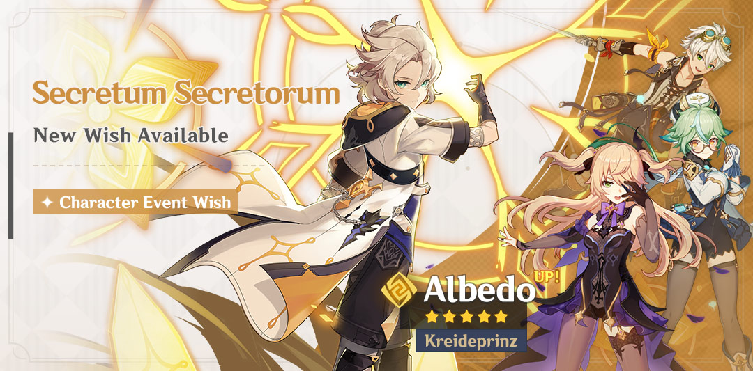 Event Wish "Secretum Secretorum" - Boosted Drop Rate for Albedo!